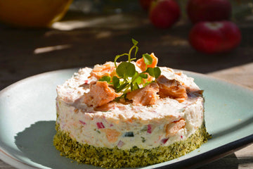 Cheesecake de Salmón Ahumado y Albahaca