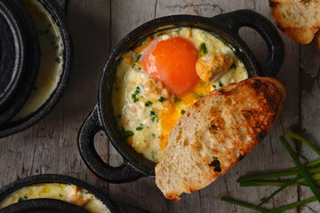 Hedgehog Cocotte with Egg and Cream