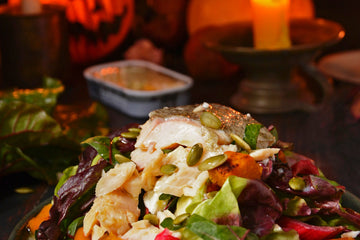 Ensalada de Halloween con Trucha Ahumada