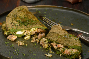 Tortilla de Espinaca con Salmón